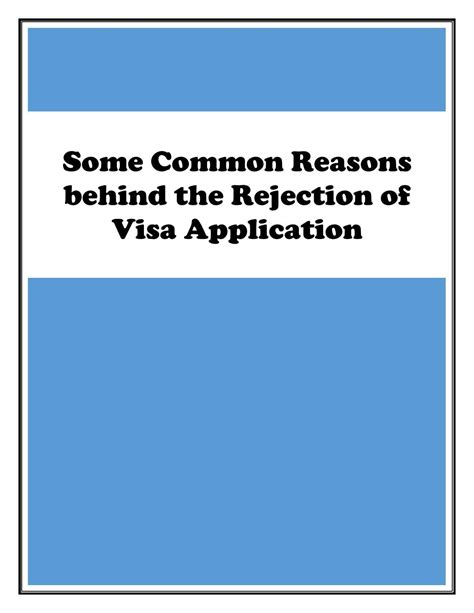 Common Reasons Behind Visa Application Rejection By Lccimmigration Issuu