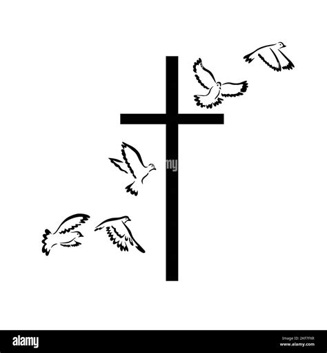 Dove And Cross Drawing