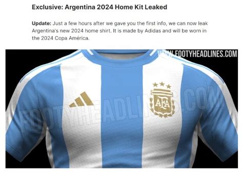 Filtran La Nueva Camiseta Que Usaría La Selección Argentina A Partir De La Copa América 2024