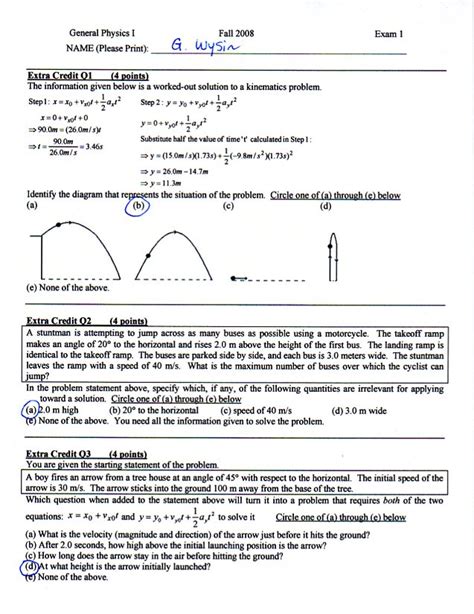 GP I Fall 2008 KSU Quiz 1 Solution