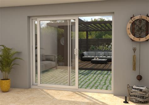 Mm Upvc White Sliding Doors Lh Sliding Rh Fixed Bifold Doors At