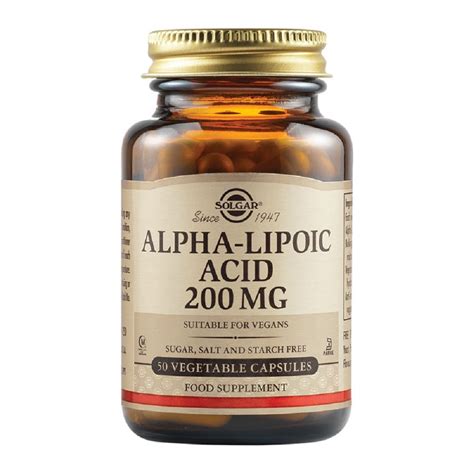 Acid Alfa Lipoic 50 Capsule Solgar Dr Max Farmacie