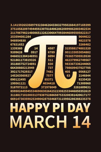 Premium Vector Happy Pi Day 314 March 14 Holiday Vector Vertical