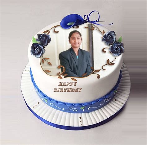 Lovely birthday cake photo frame | Birthday cake, Birthday, Photo cake