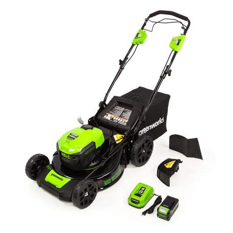 Greenworks Pro 21 In 60 Volt Battery Cordless Self Propelled Lawn Mower With 2 40 Ah Battery