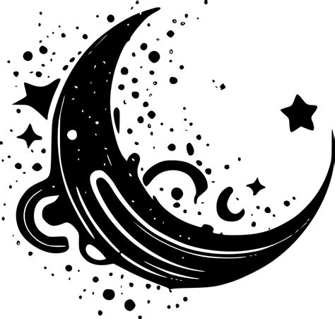 Celestial, Black and White Vector illustration 23593286 Vector Art at ...