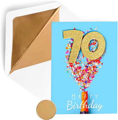 Ting Giggles 70th Birthday Card Men Or Women 3d Pop