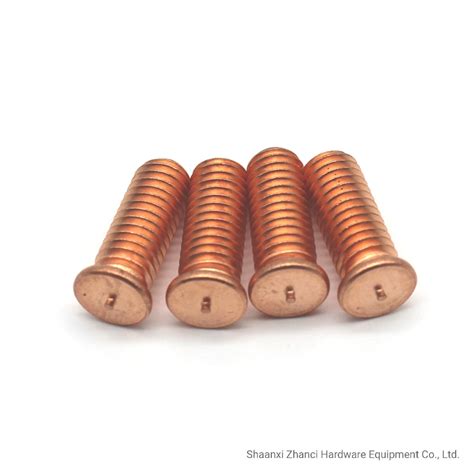 ISO 13918 PT M6 12 Copper Threaded Round Head Welded Studs Stainless