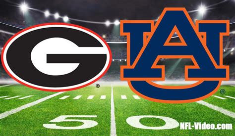 Georgia Vs Auburn Football Week Full Game Replay Ncaa College