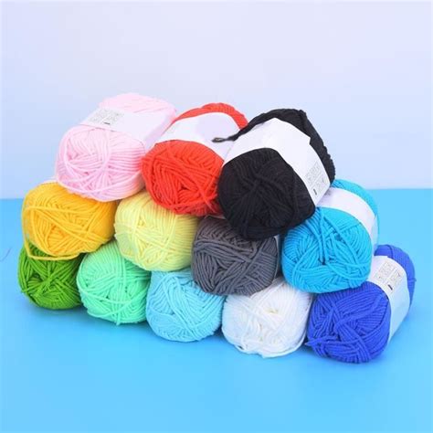 Hurrise Fil Crocheter Couleurs De Fil De Coton Au Lait Fil De