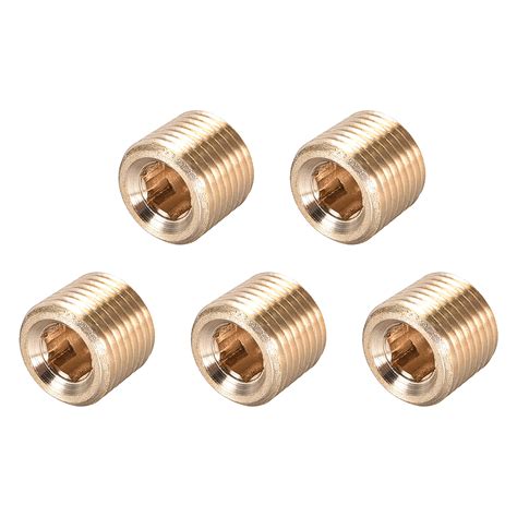 Brass Pipe Fitting Hex Counter Sunk Plug Npt Male Socket Drive