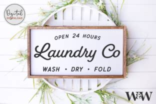 Laundry Co Wash Dry Fold Graphic By Woodandwalt Creative Fabrica