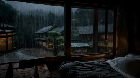 Soothing Rain Sound In Peaceful Bedroom Window Ambience Best Rain