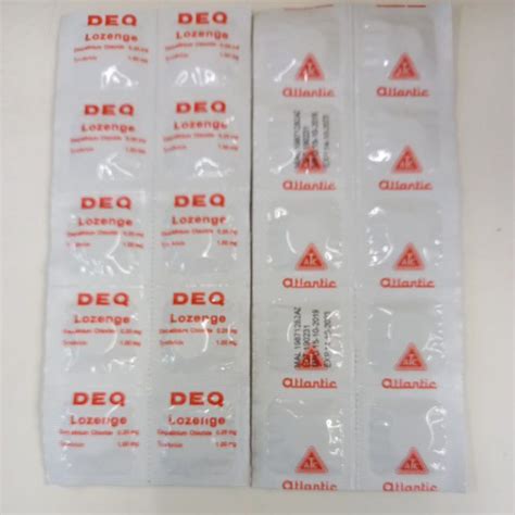 Sore Throat D E Q Lozenges Dequalinium 10s Per Strip Expiry 10 2023