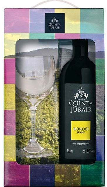 KIT TAÇA VINHO BRASILEIRO TINTO SUAVE QUINTA JUBAIR BORDÔ 750ML