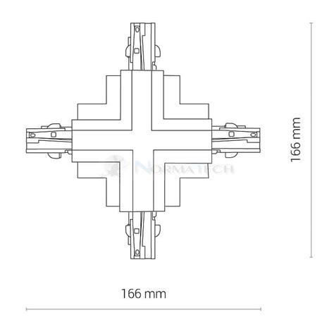 Cznik Do Szynoprzewodu Krzy Owy X Ctls Recessed Power X Connector