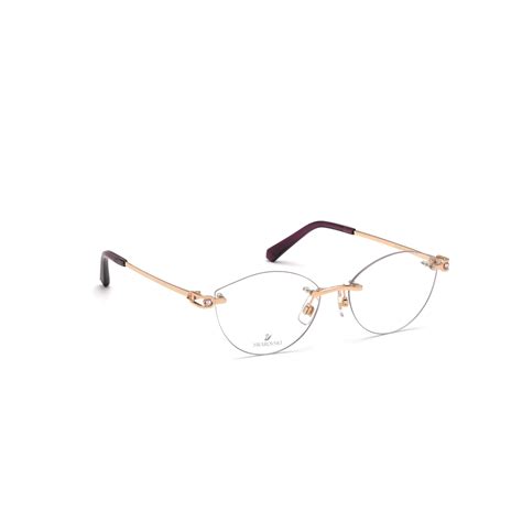 Swarovski Sk 5399 028 Shiny Rose Gold Eyeglasses Woman