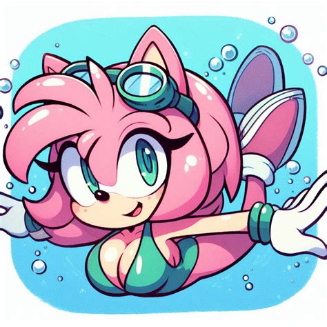 Amy Rose Swimsuit Diving 16 By Bludinimax On Deviantart