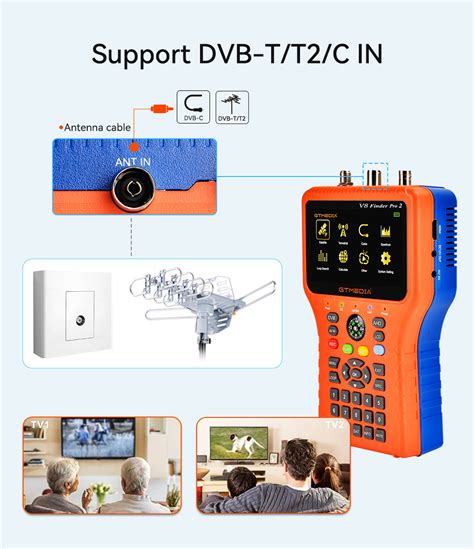 GTMEDIA V8 Finder Pro 2 Satellite Finder Orange EU Plug