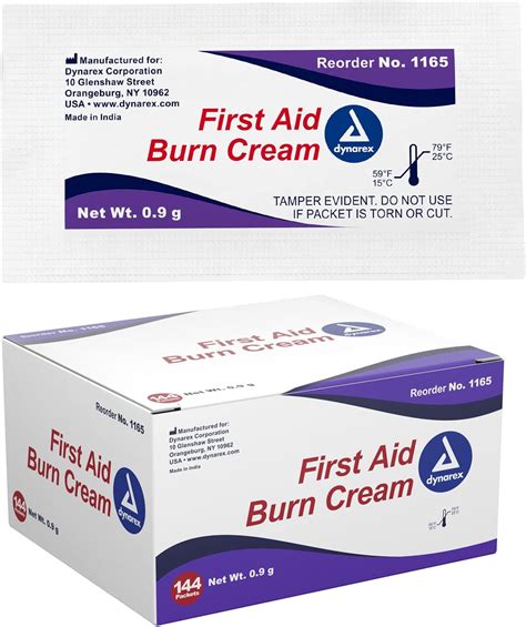 Dynarex First Aid Burn Cream Burn Ointment For Minor Cuts Wounds