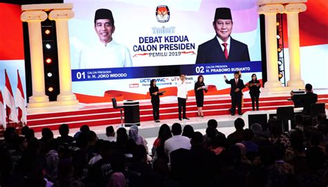 Debat Kedua Capres 2019 Survei Terbaru Elektabilitas Jokowi Prabowo