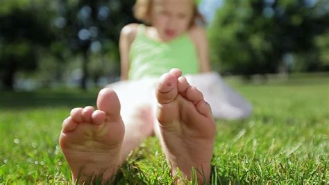 Stock video of closeup of little girl's feet, her | 7320163 | Shutterstock