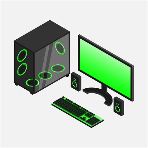 Green Computer Gaming Set 2855319 Vector Art At Vecteezy