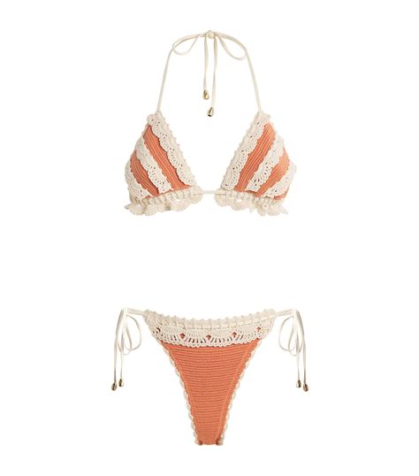 Zimmermann Cotton Knitted Wylie Bikini In White Lyst