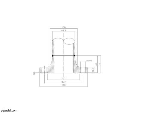 Welding Neck Flange Class 150 3 Inch Pipe Dimension And Piping Information