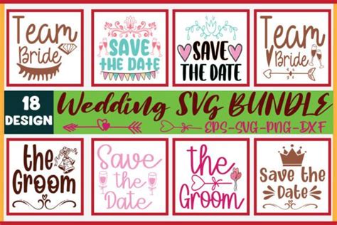 18 Wedding Svg Bundle Graphic By Thesvgfactory · Creative Fabrica