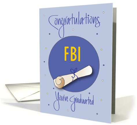 FBI Academy Graduation, Custom Card with Rolled Diploma card (1483342)