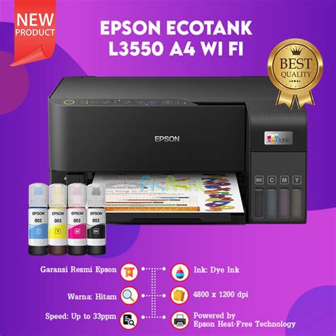 Promo Bundling Printer Epson Ecotank L 3550 A4 Wireless All In One L3550 Original Ink Cicil 0