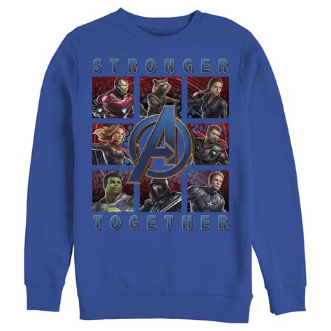 Men S Marvel Avengers Endgame Stronger Together Sweatshirt Royal Blue