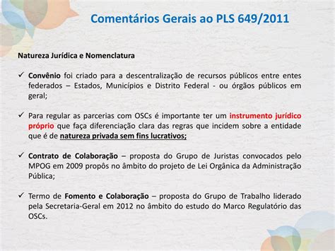 PPT Seminário sobre o Marco Legal das Organizações da Sociedade Civil