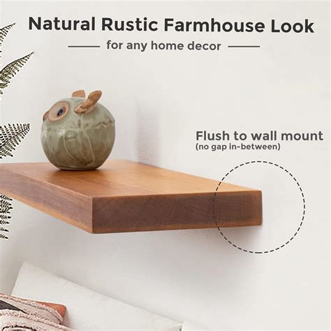 Buy Fun Memories Floating Shelves Wall Mounted Rustic Wooden Wall Shelf Set Of 2 Solid Acacia