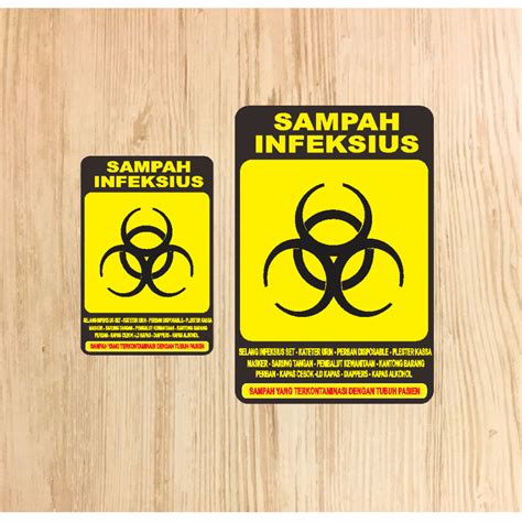 Jual Stiker Sampah Infeksius Stiker Tempat Sampah Infeksius Shopee