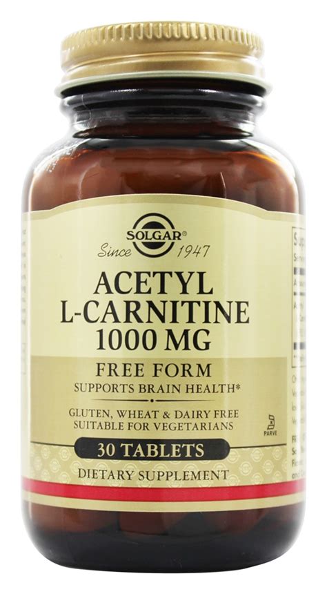 Solgar Acetyl L Carnitine 1000 MG The Organic Market