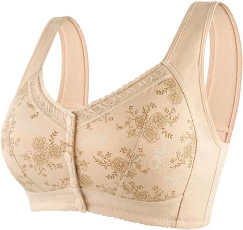 Daisy Bra For Seniors No Underwire Large Bralettes Full Coverage Convenient Sports Bras Front