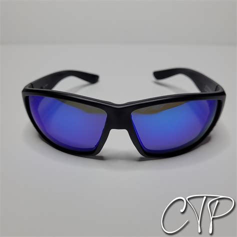 Costa Del Mar Tuna Alley Sunglasses Polarized 580p Lenses Black Blue Etsy