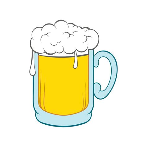 Beer Mug Icon In Cartoon Style 14609558 Vector Art At Vecteezy