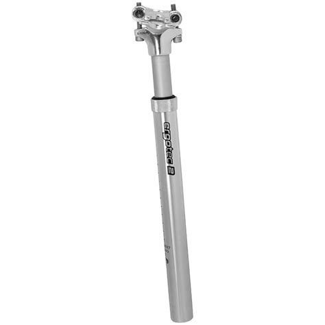 Telescopische verende zadelpen Ergotec SP 5 0 ø27 2mm 350 mm zilver