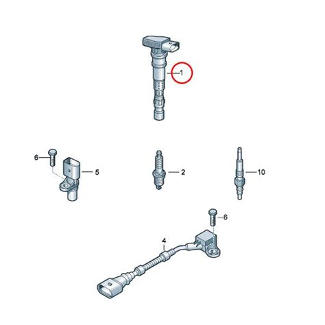 Bosch製 Audi アウディ A1 8x A3 8v 8p A4 8e B7 8k B8 8h B7 イグニッションコイル