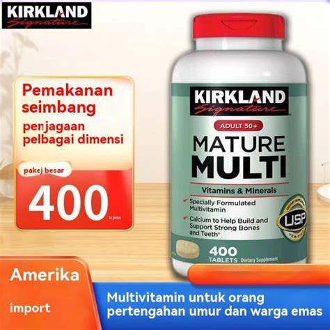 Kirkland Signature Adult Mature Multi Vitamins Minerals