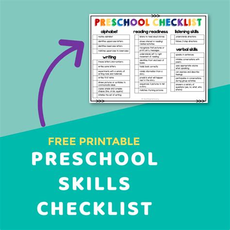 Kindergarten Readiness Checklist Teaching Mama