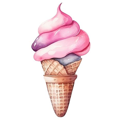 Watercolor Dessert Sweet Clip Art Element Cute Ice Cream Ice Cream Candy Lollipop Png