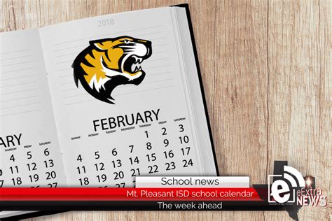 Mt. Pleasant ISD School Calendar for the week of March 5, to March 10.