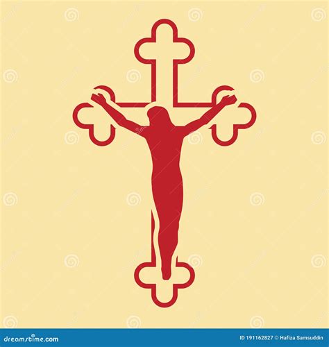 Jesus On Cross Vector Illustration Decorative Design Stock Vector