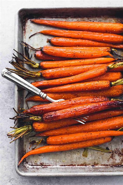 Honey Brown Sugar Roasted Carrots Creme De La Crumb