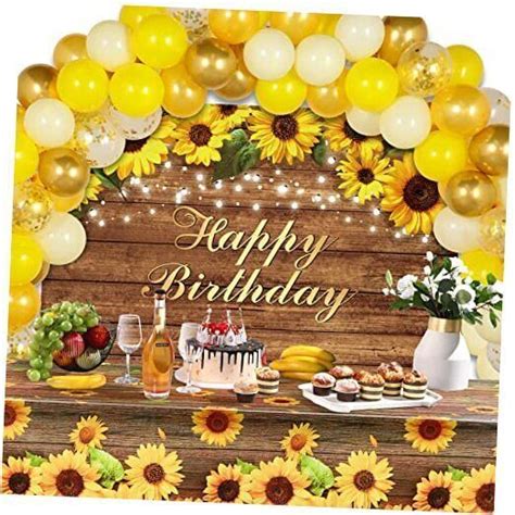 Sunflower Birthday Party Decorations Supplies Sunflower Balloon Garland Kit Ebay En 2024