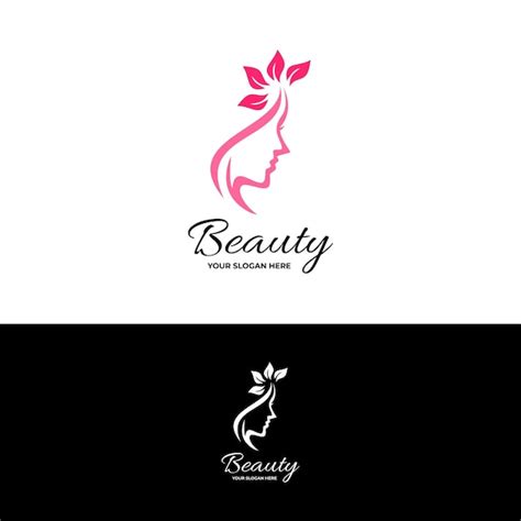 Logo Para Empresa De Belleza Por Persona Vector Premium